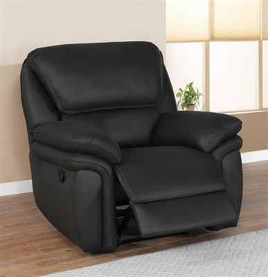 Breton Recliner in Dark Charcoal Performance Coated Microfiber by Coaster - 651346