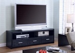 61-Inch TV Stand in Black Finish by Coaster - 700645