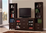 3 Piece Entertainment Center in Cappuccino Finish by Coaster - 700881-3