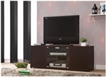 Rectangular 60 Inch TV Console with Magnetic Push Doors in Cappuccino Finish by Coaster - 700886