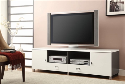 70 Inch TV Console in White and Grey Finish by Coaster - 700910