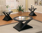 3 Piece X Style Occasional Table Set by Coaster - 701501