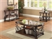 Ornate Coffee Table in Deep Merlot Finish by Coaster - 702448