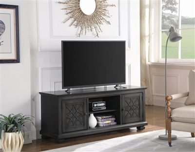 60 Inch TV Console in Rustic Grey Finish by Coaster - 708142