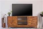60 Inch TV Console in Sheesham Finish by Coaster - 708382