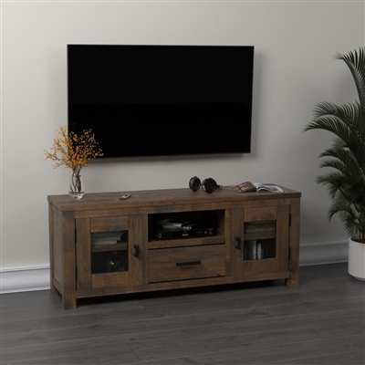 60 Inch TV Console in Rustic Golden Brown Finish by Coaster - 722832