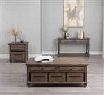 Accent Tables in Weathered Burnish Brown Finish by Coaster - 724057