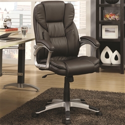 Dark Brown Office Task Chair with Lumbar Support by Coaster - 800045