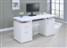 Computer Desk in White Finish by Coaster - 800108