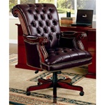 Traditional Styled Leather-Like Vinyl Home Office Executive Chair by Coaster - 800142