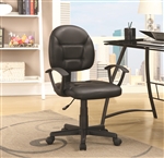Office Chair in Black Leatherette by Coaster - 800178