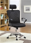 Black Mesh Fabric Office Chair by Coaster - 800206