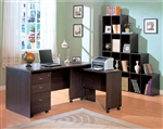 Decarie 4 Piece Home Office Set in Rich Dark Finish by Coaster - 800255S