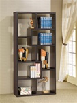 Bookcase Display Cabinet in Cappuccino Finish by Coaster - 800264