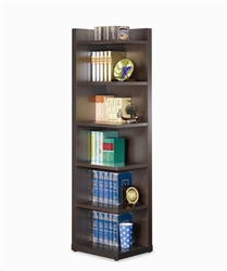 Corner Bookcase in Cappuccino Finish by Coaster - 800270