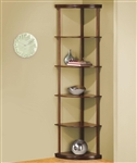 Corner Bookshelf in Medium Finish by Coaster - 800280