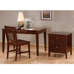 3 Piece Home Office Set in Cappuccino Finish by Coaster - 800311S