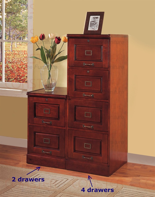 4 Drawer File Cabinet In Cherry Finish By Coaster 800314