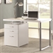 Reversible Writing Desk with File Drawer in White Finish by Coaster - 800325