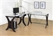 Division L-Shape Computer Desk Unit with Glass Top by Coaster - 800446