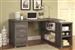Yvette L Shaped Desk in Weathered Grey Finish by Coaster - 800518