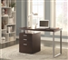 Reversible Writing Desk with File Drawer in Cappuccino Finish by Coaster - 800519