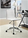 Modern Office Chair in White Fabric by Coaster - 800726