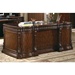 Tucker Traditional Home Office Executive Desk in Rich Brown Finish by Coaster - 800800