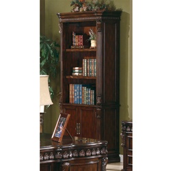 Tucker Traditional Home Office Executive Bookcase in Rich Brown Finish by Coaster - 800803