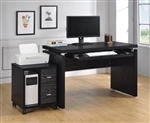 2 Piece Home Office Set in Black Finish by Coaster - 800821