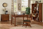 4 Piece Asian Inspired Home Office Collection in Light Brown Finish by Coaster - 800841S