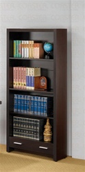 Bookcase in Cappuccino Finish by Coaster - 800905