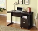 2-Piece Desk Set with Rolling File Cabinet in Rich Cocoa Finish by Coaster - 800916