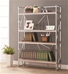Chrome and Reclaimed Wood Bookcase by Coaster - 801164