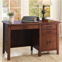 Office Desk in Red Brown Finish by Coaster - 801199
