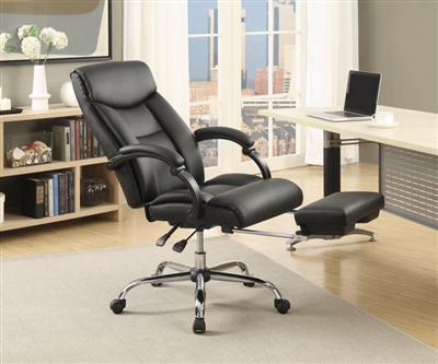 Black Leatherette Adjustable Height Office Chair by Coaster - 801318