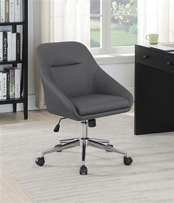 Grey Leatherette Adjustable Height Office Chair by Coaster - 801422