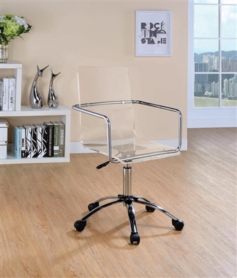 Clear Acrylic Adjustable Height Office Chair by Coaster - 801436