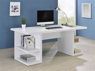 Alice Writing Desk in White Finish by Coaster - 801455