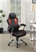 Black and Red Leatherette Adjustable Height Office Chair by Coaster - 801497
