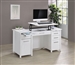 Dylan Lift Top Desk in High Gloss White Finish by Coaster - 801573