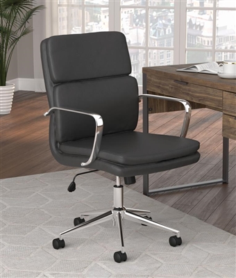 Black Leatherette Adjustable Height Office Chair by Coaster - 801765