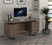 Lawtey Floating Top Office Desk in Aged Walnut Finish by Coaster - 802521