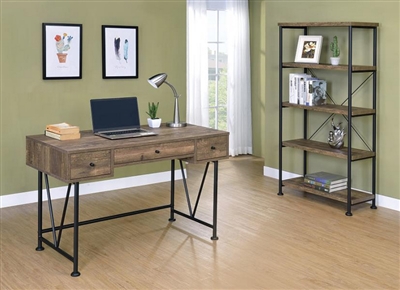 Analiese 2 Piece Home Office Set in Rustic Oak Finish by Coaster - 802541