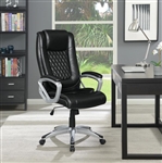 Black Leatherette Adjustable Height Office Chair by Coaster - 802757