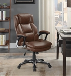 Brown Leatherette High Back Adjustable Height Office Chair by Coaster - 881184
