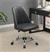 Grey Leatherette Adjustable Height Office Chair by Coaster - 881196