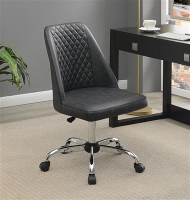 Grey Leatherette Adjustable Height Office Chair by Coaster - 881196