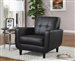 Black Vinyl Accent Chair by Coaster - 900204