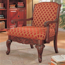 Decorative Chenille Fabric Accent Chair by Coaster - 900222